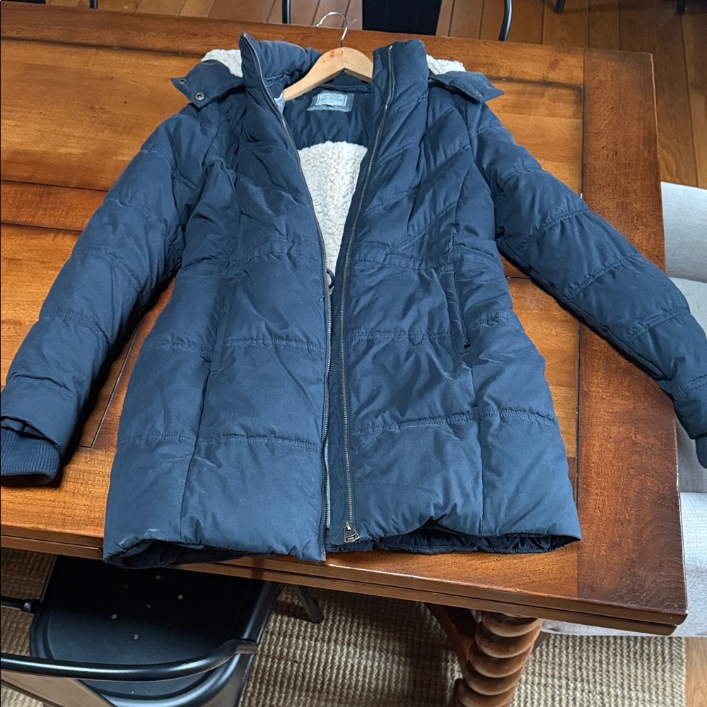 Fat Face Navy Puffer Jacket